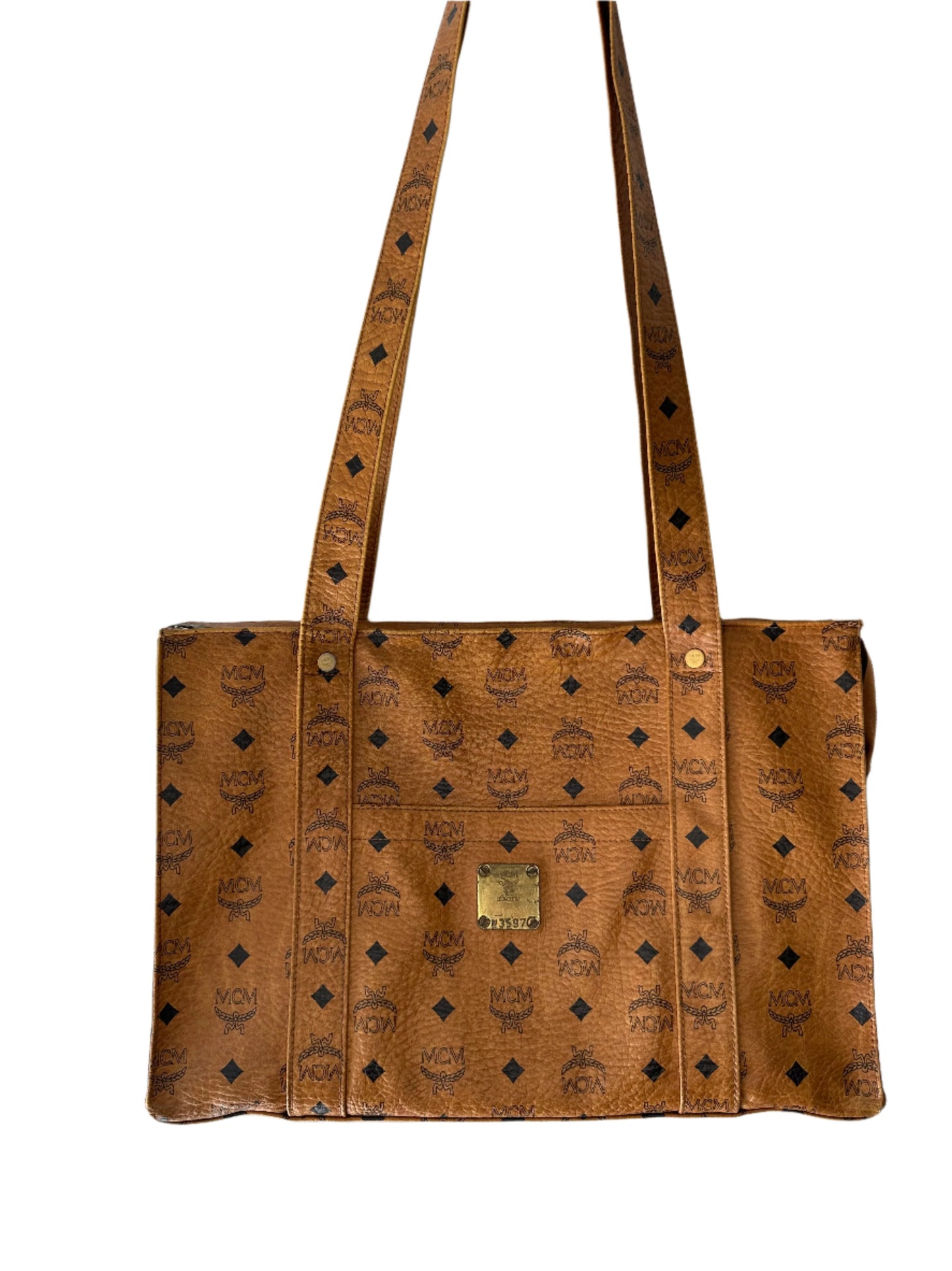 MCM Cognac Visetos Shoulder Bag