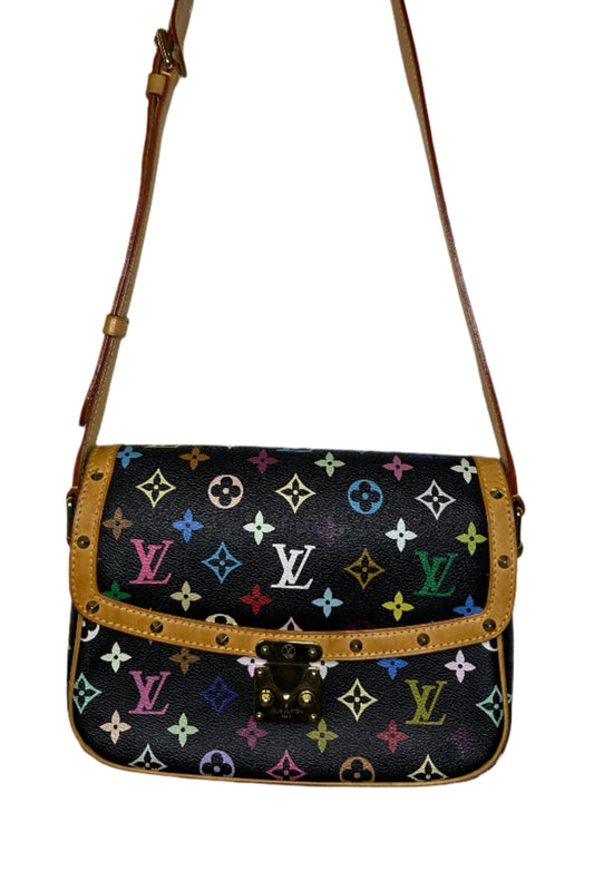 Louis Vuitton Takashi Murakami Black Multicolor Sologne