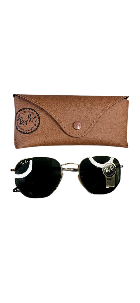 Ray Ban Gold Hexagonal Sunglasses 0RB3548N