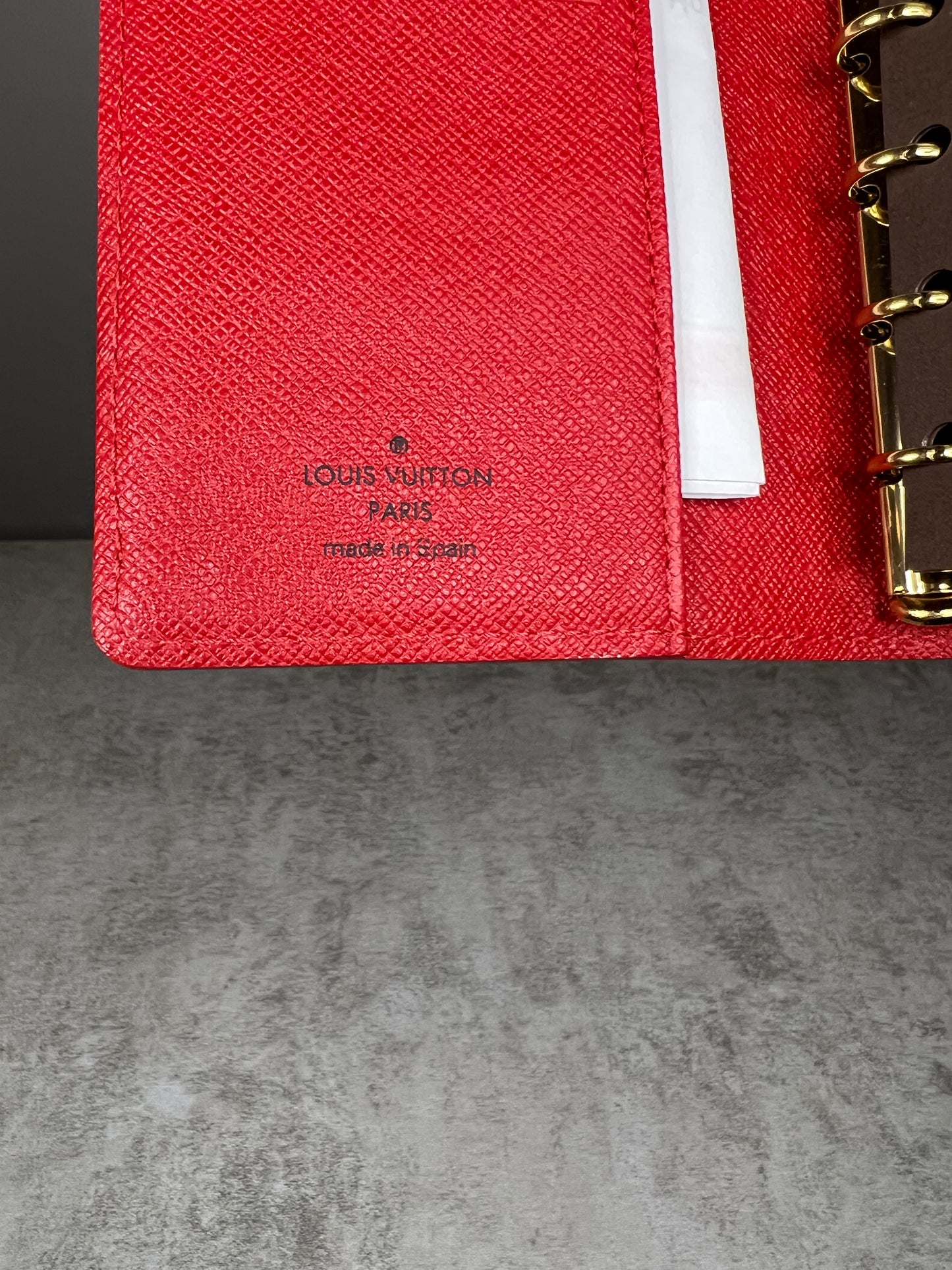 Louis Vuitton Red Epi Agenda PM