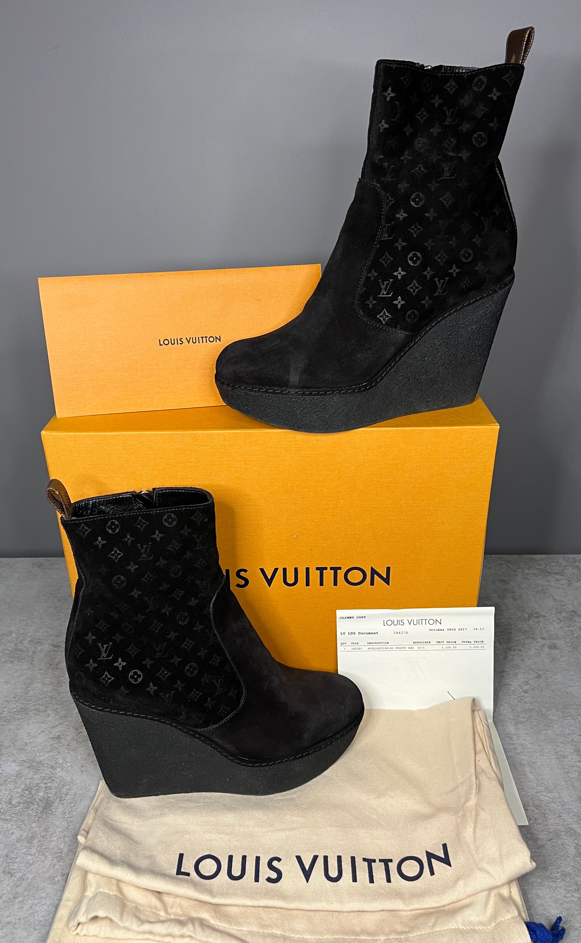 Louis Vuitton boot with wedge Patti model. Fall Winter 2021 Fashion Show.  at 1stDibs